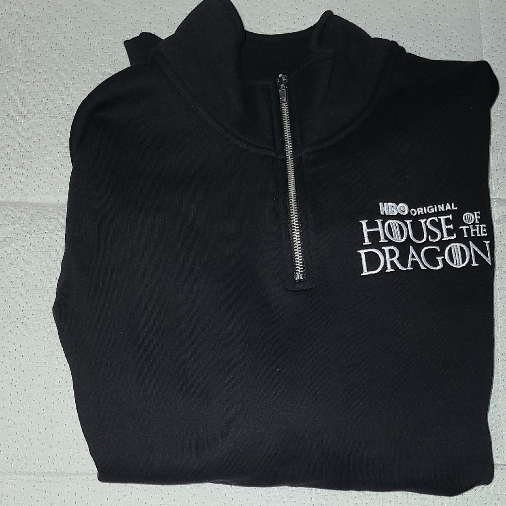 House of the Dragon Black Quarter-Zip Sweatshirt